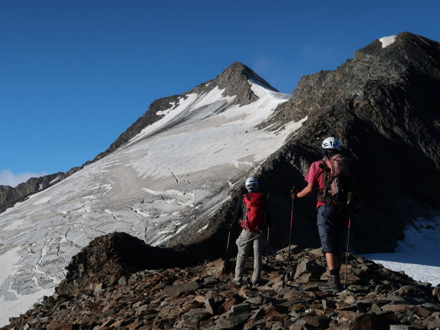 Christoph und Gudrun im Firmisanjoch, 3.287 m (12. Aug.)