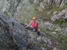 Kleinbärenzinne-Klettersteig: Evelyn in der leichten Variante (15. Aug.)