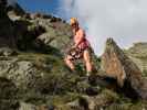 Kleinbärenzinne-Klettersteig: Evelyn im Abstieg (15. Aug.)