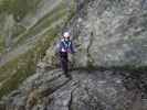 Kleinbärenzinne-Klettersteig: Bernadette im Abstieg (15. Aug.)