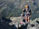 Bernadette und Evelyn am Westgrat der Hohen Geige (16. Aug.)