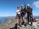 Ich, Evelyn und Bernadette auf der Hohen Geige, 3.393 m (16. Aug.)