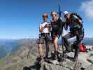 Ich, Evelyn und Bernadette auf der Hohen Geige, 3.393 m (16. Aug.)