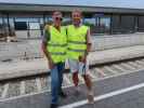 Papa und ich im Bahnhof Hennersdorf