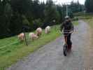 Sabine auf der Rollerstrecke