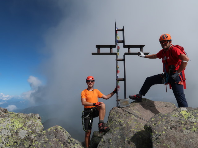 Ich und Axel am Castel di Bombasel