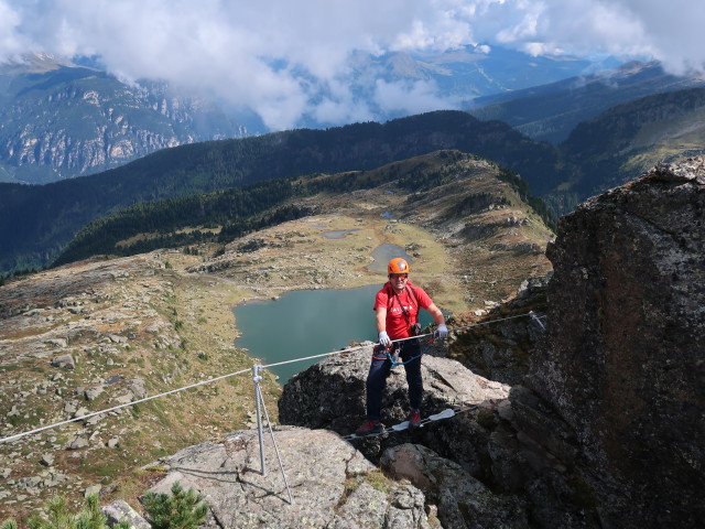 Ferrata dei Laghi: Axel am Bombasel Highway