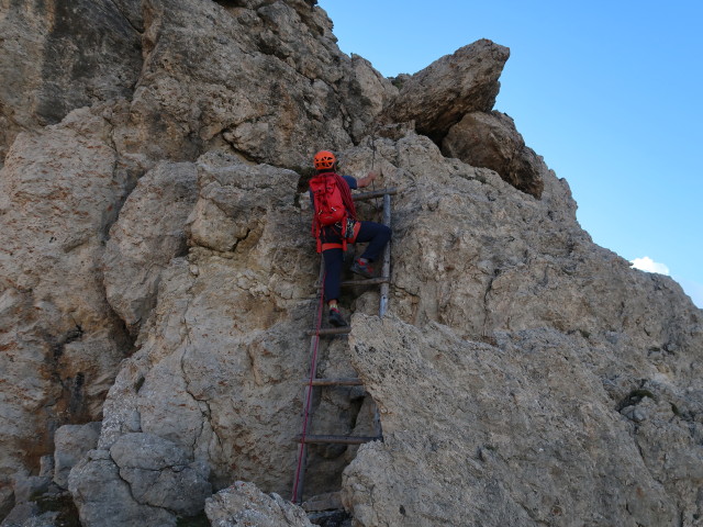 Axel am Abstiegs-Klettersteig