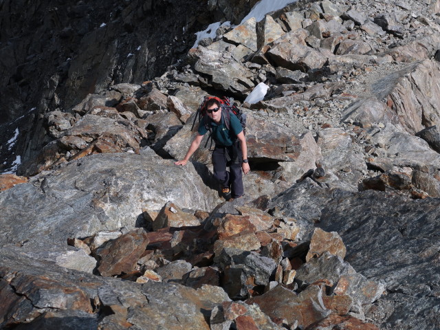 Ronald zwischen Gr&uuml;ne Tatzen-Ferner und Hohem Seeblaskogel (16. Sep.)