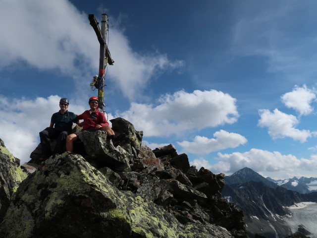 Ronald und ich am Hohen Seeblaskogel, 3.235 m (16. Sep.)