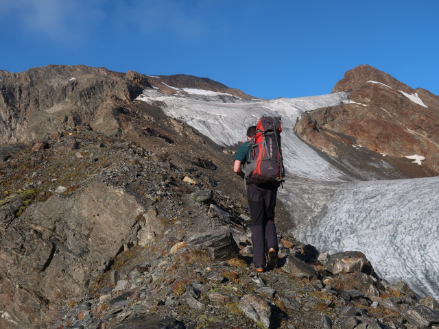 Ronald zwischen Winnebachkar und Grieskogelferner (17. Sep.)