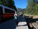 Sabine im Bahnhof Grünbach am Schneeberg, 557 m