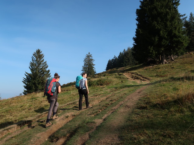 Romy und Sabine zwischen K&uuml;hl-Br&uuml;nnele und Am Lank (29. Sep.)