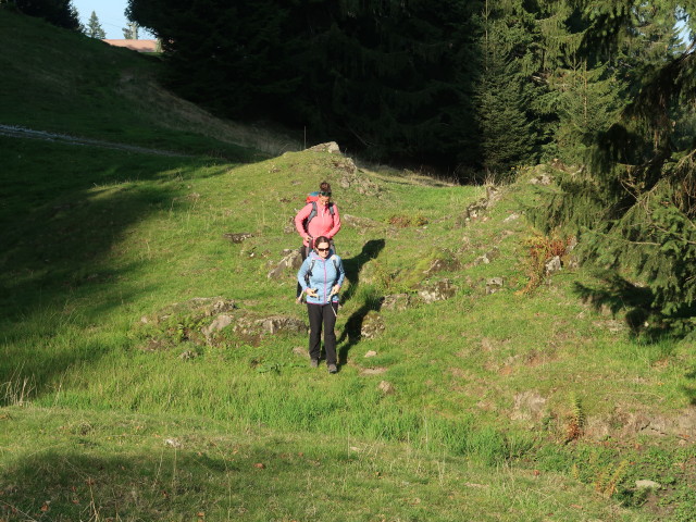 Romy und Sabine zwischen Hoch&auml;lpele und Gschwendtalpe (29. Sep.)