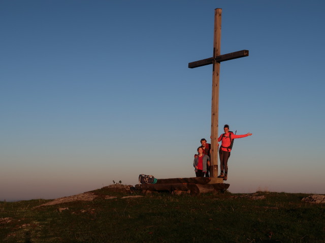 Sabine, ich und Romy auf der Wei&szlig;enfluhalpe, 1.367 m (30. Sep.)