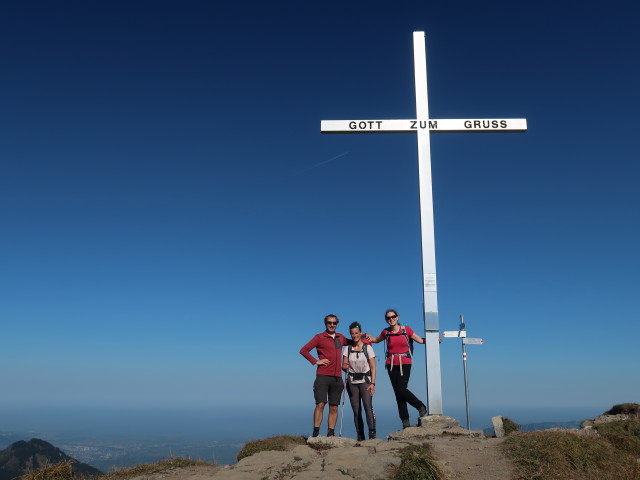 Ich, Romy und Sabine auf der M&ouml;rzelspitze, 1.830 m (30. Sep.)