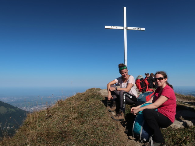Romy und Sabine auf der M&ouml;rzelspitze, 1.830 m (30. Sep.)