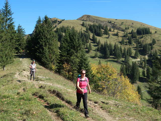 Romy und Sabine am Weg 01 zwischen M&ouml;rzelspitze und Salzb&ouml;denkopf (30. Sep.)