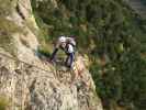 Pittentaler Klettersteig: Ursula nach der Schlüsselstelle