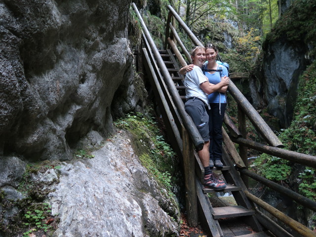 Ich und Sabine in der Dr.-Vogelgesang-Klamm (5. Okt.)