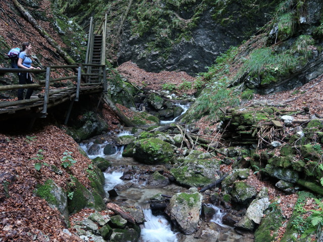 Sabine in der Dr.-Vogelgesang-Klamm (5. Okt.)