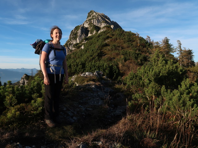 Sabine zwischen Arlingsattel und Wildfrauen-Klettersteig (6. Okt.)