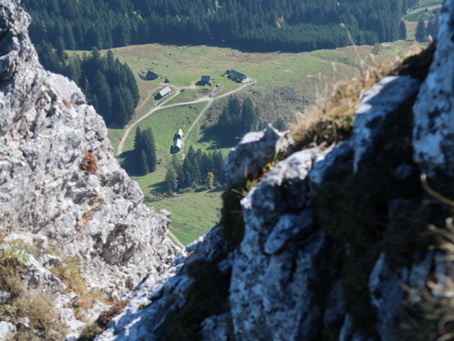 Warteckalm vom Wildfrauen-Klettersteig aus (6. Okt.)