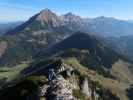 Wildfrauen-Klettersteig: Sabine zwischen Einstieg und Frauenmauer (6. Okt.)