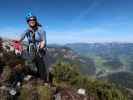 Wildfrauen-Klettersteig: Sabine zwischen Frauenmauer und Bosruck (6. Okt.)