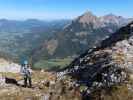 Wildfrauen-Klettersteig: Sabine zwischen Frauenmauer und Bosruck (6. Okt.)