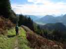 Sabine am Weg 610 zwischen Lahnerkogel und Fuchsalm (6. Okt.)