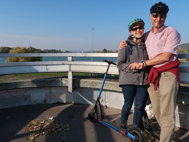 Sabine und ich auf der Donauinsel beim Einlaufbauwerk Langenzersdorf