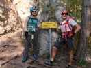 ÖTK-Klettersteig: Sabine und ich beim Einstieg