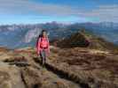 Romy am Golmer Höhenweg zwischen Golmer Joch und Latschätzkopf (21. Okt.)