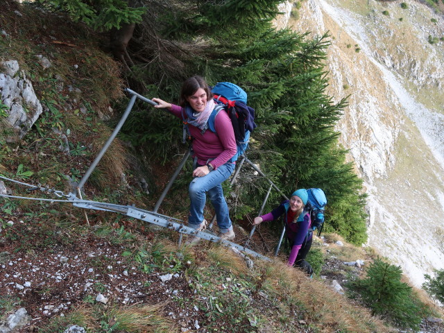 Kerstin und Janna am Südlichen Grafensteig in der Königsschusswand