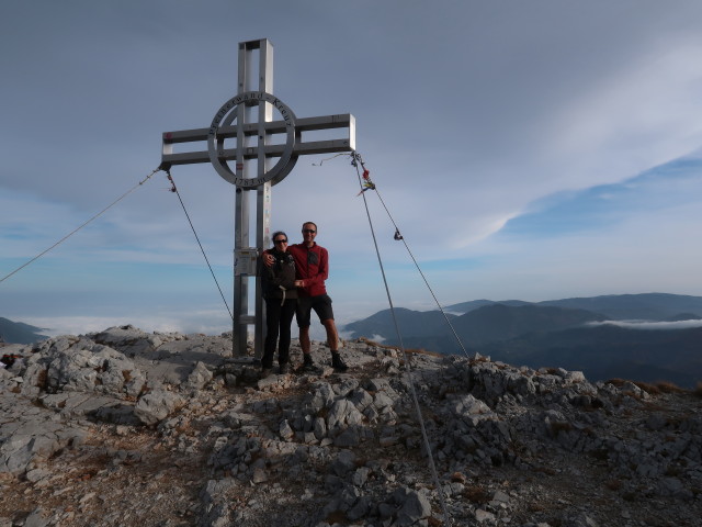 Sabine und ich auf der Preiner Wand, 1.783 m