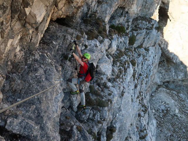 Bert-Rinesch-Klettersteig: Carmen zwischen S&uuml;dostsporn-Kreuz und 1. H&ouml;hle