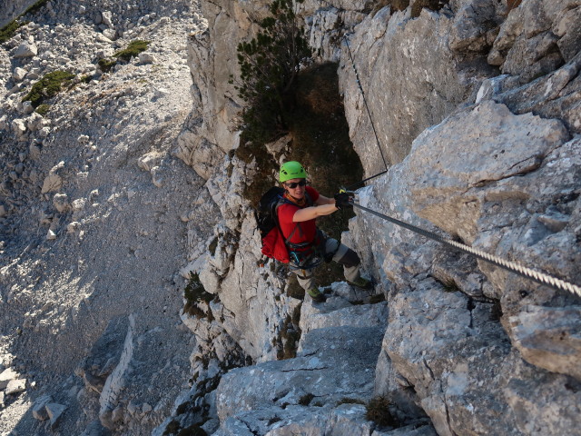 Bert-Rinesch-Klettersteig: Carmen zwischen Hosenscheißertraverse und Reitgrat