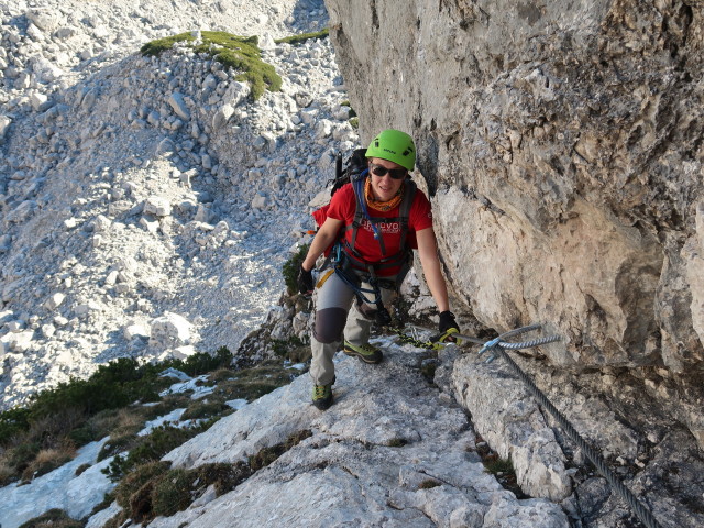 Bert-Rinesch-Klettersteig: Carmen zwischen Hosenscheißertraverse und Reitgrat