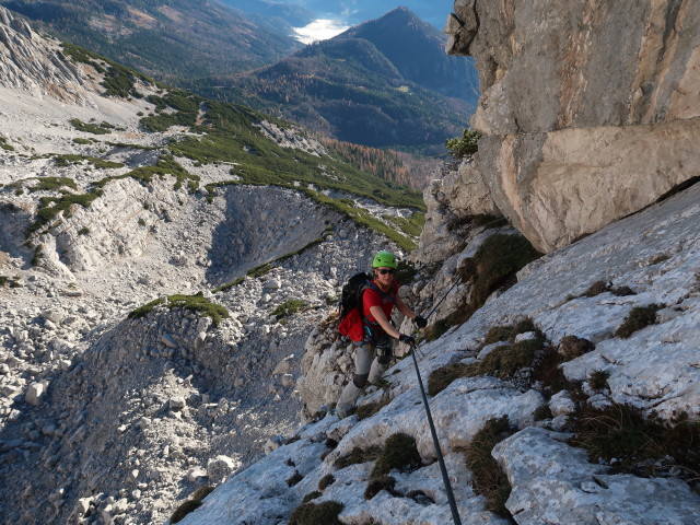 Bert-Rinesch-Klettersteig: Carmen zwischen Hosenscheißertraverse und Reitgrat