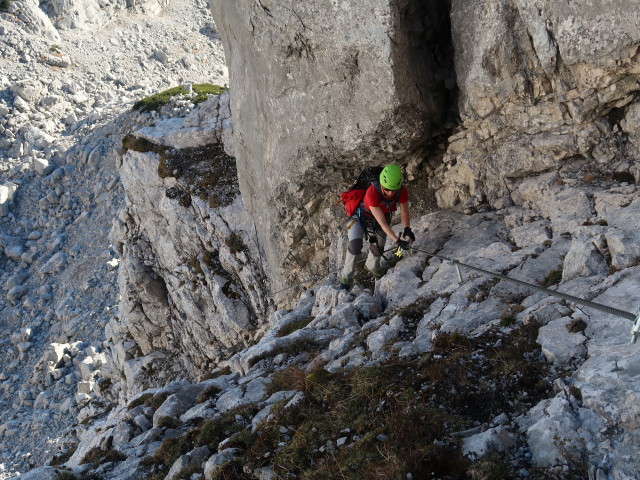 Bert-Rinesch-Klettersteig: Carmen zwischen Hosenschei&szlig;ertraverse und Reitgrat