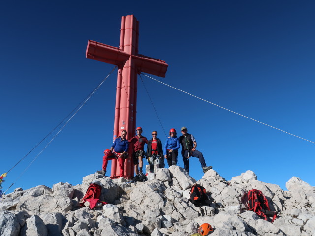 Erhard, ich, Carmen, Martina und Axel am Großen Priel, 2.515 m