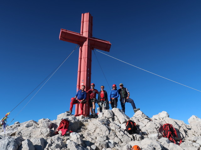 Erhard, ich, Carmen, Martina und Axel am Gro&szlig;en Priel, 2.515 m