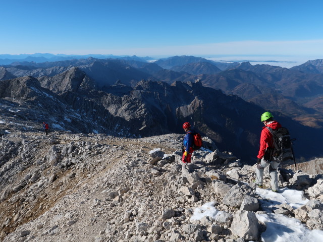 Martina, Erhard und Carmen am Weg 260 zwischen Gro&szlig;em Priel und Brotfallscharte
