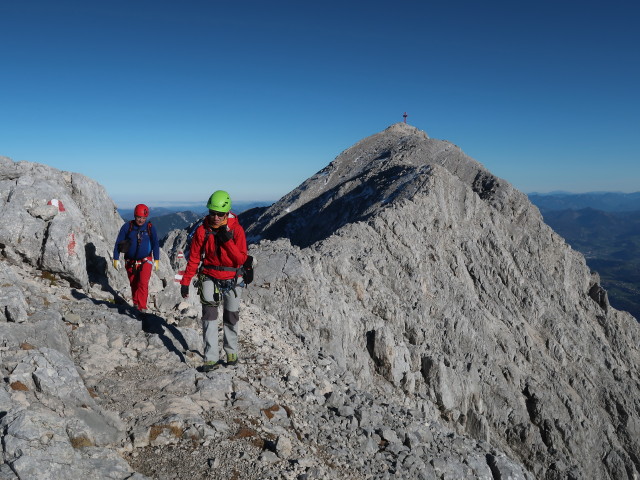 Erhard und Carmen am Weg 260 zwischen Gro&szlig;em Priel und Brotfallscharte