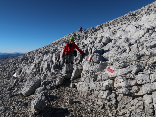 Carmen und Erhard am Weg 260 zwischen Gro&szlig;em Priel und Brotfallscharte