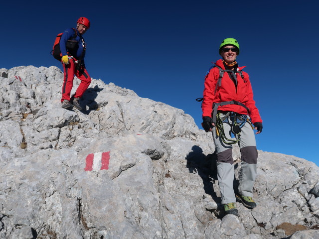 Erhard und Carmen am Weg 260 zwischen Gro&szlig;em Priel und Brotfallscharte