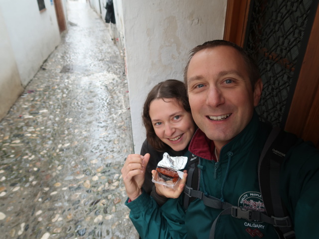 Sabine und ich in der Calle Guinea in Granada (19. Nov.)