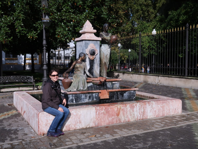 Sabine in den Jardines de la Merced in C&oacute;rdoba (20. Nov.)