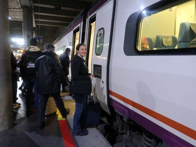 Sabine in der Estaci&oacute;n C&oacute;rdoba (20. Nov.)